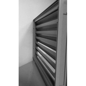 Grille de Ventilation en Aluminium Brut PAS 50HP avec moustiquaire - 800 X 800 mm