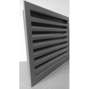 Grille de Ventilation en Aluminium Brut PAS 50HP avec moustiquaire - 800 X 800 mm