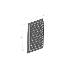 Grille de Ventilation en Aluminium laqué couleur RAL au choix PAS 30Z avec protection contre insectes - 200 x 200 mm