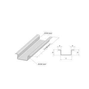 Pliage en Omega Tôle en Aluminium laqué 1 face satiné