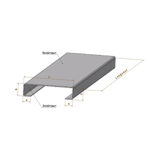 Pliage en C Tôle en Acier 75/100 prélaqué