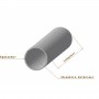 Tube rond aluminium D100 x 2 mm - Longueur 2 mètres - Découpe sur mesure offerte