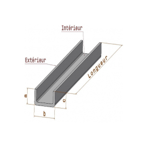 Pliage en U Tôle en Aluminium prélaqué d'usine 1 face blanc RAL 9010