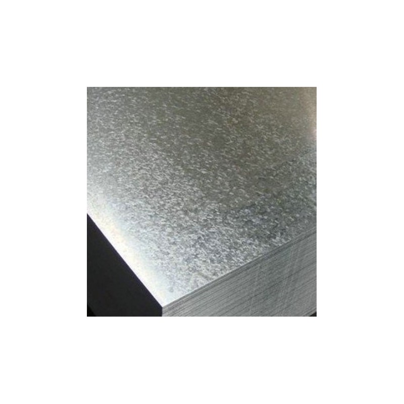 Plaque en acier galvanisé lisse - 500 x 250 mm - épaisseur 0.55 mm