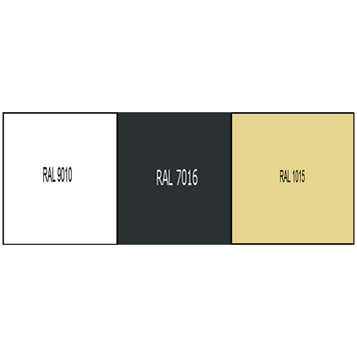 Tôle Acier 75/100 prélaqué d'usine - RAL 9010 - 7016 - 1015