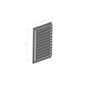 Grille de Ventilation en Aluminium Brut - 300 x 300 mm