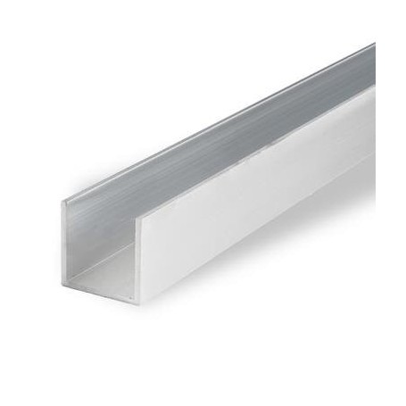 Profils en U en Aluminium Brut - section 20 x 30 x 20  - Longueur 1 mètre