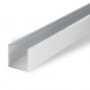 Profils en U en Aluminium Brut - section 25 x 11.5 x 15   - Longueur 2 mètres