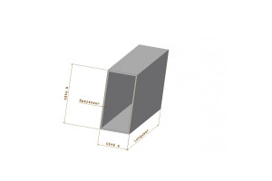 1 mètre - Tube Rectangle aluminium