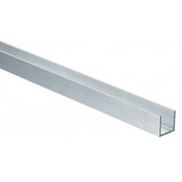 1 mètre - Profilés en U  Aluminium 