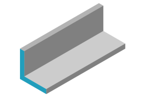 Les profilés sont pliés en formes de L suivants des dimensions standards